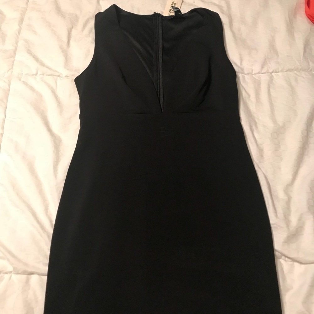 Low cut black dress